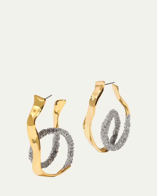Solanales Crystal Orbiting Hoop Earrings